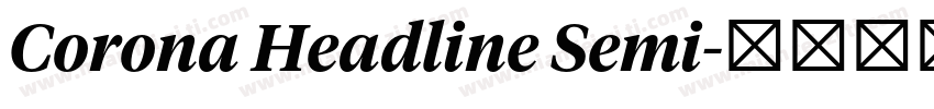 Corona Headline Semi字体转换